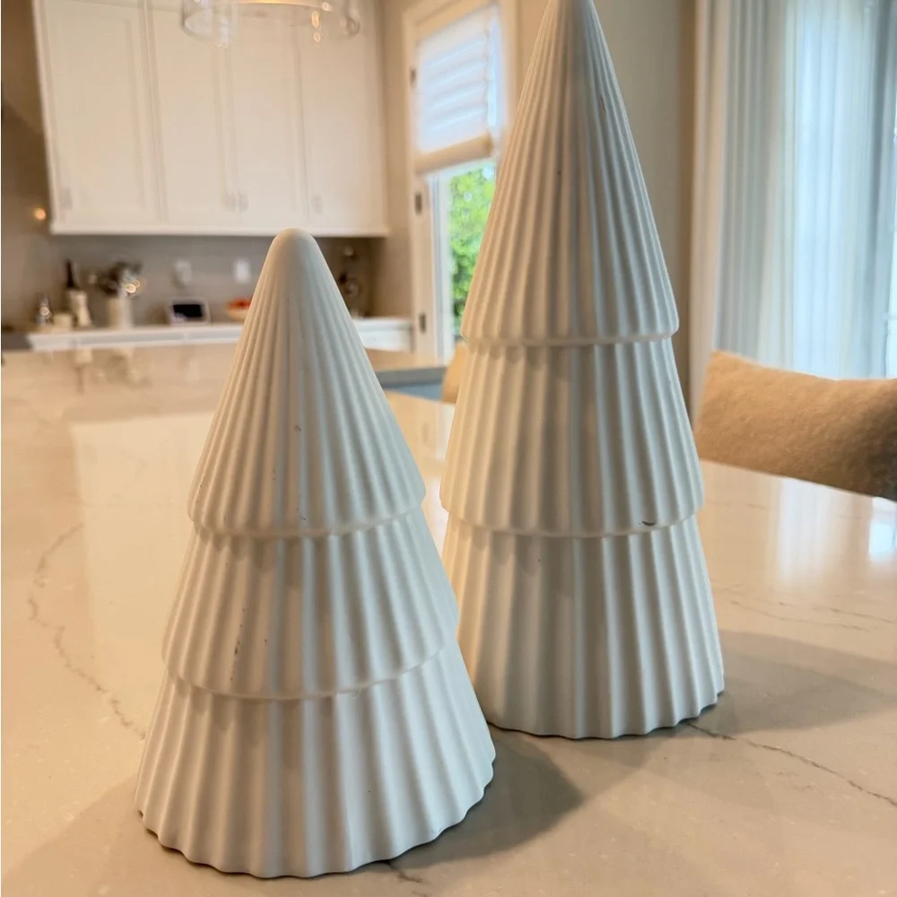 Crate&Barrel White Ceramic Holiday Tree LARGE